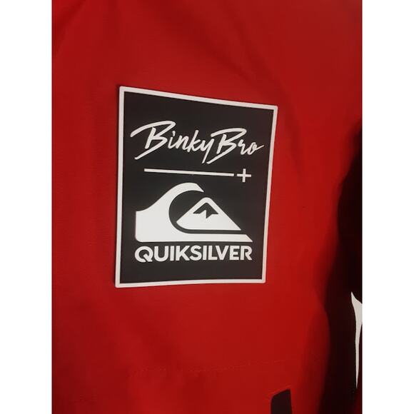 Binky Bro x Quiksilver Powder Club Kids Snow Suit Red Size 10/m - Picture 2 of 9